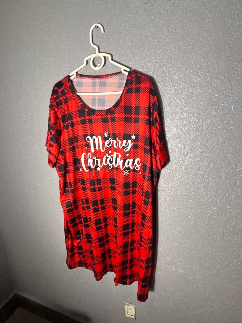 Red Buffalo Plaid "Merry Christmas" Nightshirt - Women